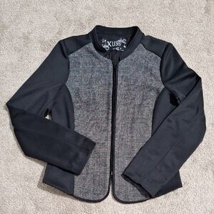 Women's Black and Gray Blazer